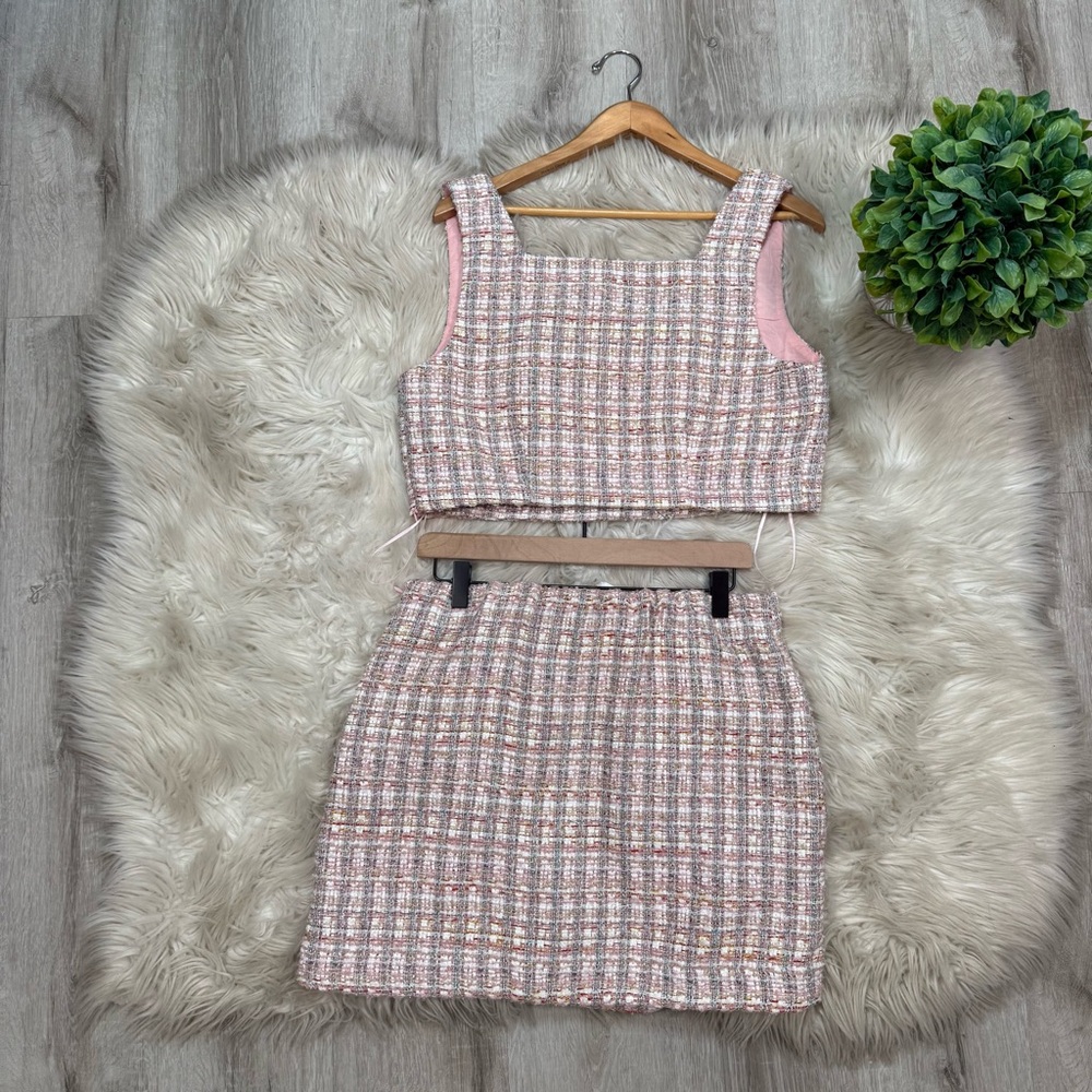 House of Harlow‎ Pixie Dust Tweed Skirt and Top Set - Picture 8 of 8